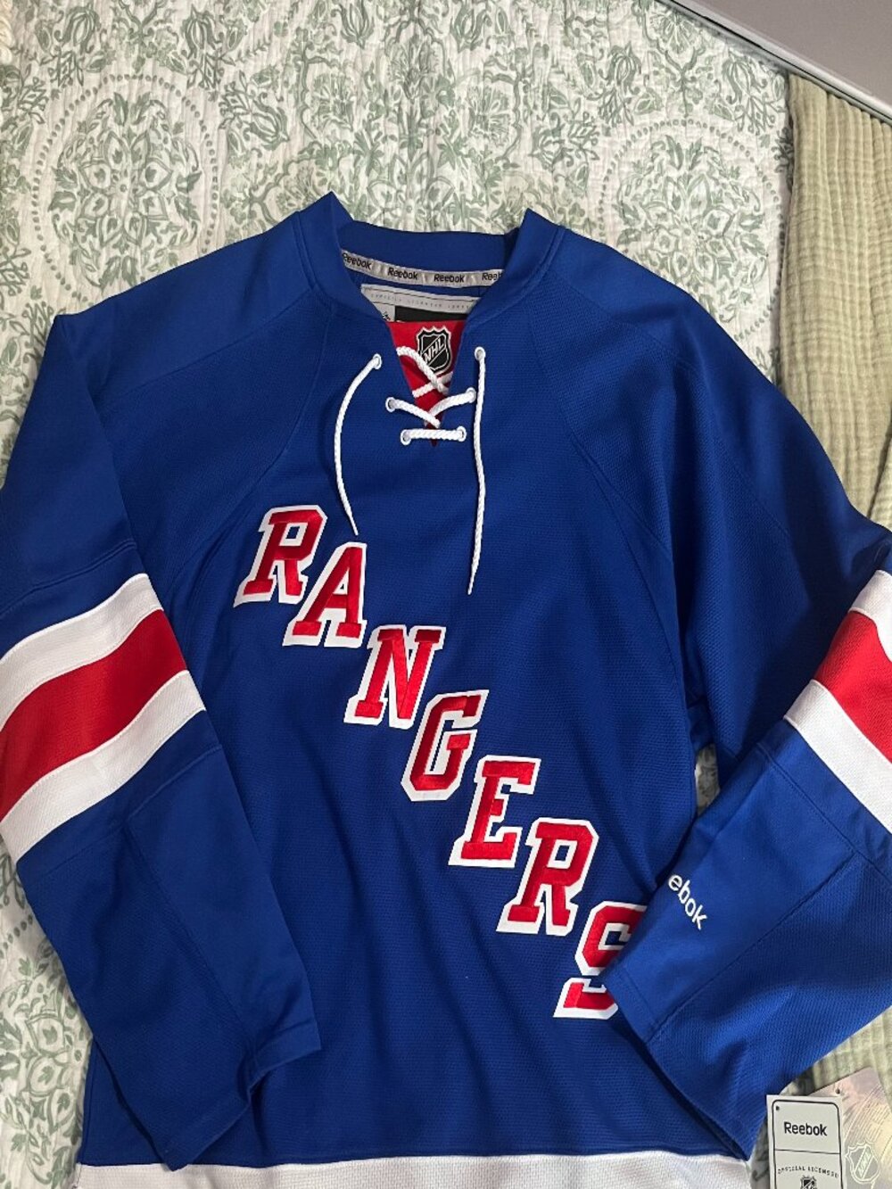 Reebok New York Rangers Men's Premier Home Jersey - Blue (small)